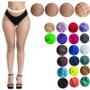 Imagem de Meias Arrastão Plus Size Multicoloridas - Meia-Calça Sexy de Malha Colorida