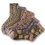Imagem de Meias de Tornozelo Femininas VETEVORY - Vintage Rosa com Babados Florais (5 Pares)