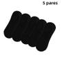 Imagem de Meias Invisíveis Masculinas - 5 Pares de Meias Curtas Antiderrapantes para Negócios e Casual