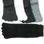 Imagem de Meias Masculinas de Algodão com 5 Dedos Separados - Pacote com 5 Pares - Conforto para o Inverno
