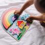 Imagem de Melissa &amp Doug Blue's Clues &amp You! Quebra-cabeça de empilhamento de arco-íris de madeira (9 peças)