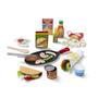 Imagem de Melissa &amp Doug Fill &amp Fold Taco &amp Tortilla Set, 43 Peças  Comida de Jogo Mexicana de Madeira Fatiada, Frigideira e muito Mais