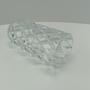 Imagem de MELLIONE VASO DECORATIVO ENFEITE CASA 28x14x14cm CRISTAL ECO TRANSPARENTE