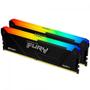 Imagem de Memória Kingston Fury Beast RGB, 32GB (2x16GB), 3200MHz, DDR4, CL16, Preto - KF432C16BB12AK2/32