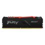 Imagem de Memória Kingston Fury Beast, RGB, 8GB, 3200MHz, DDR4, CL16, Preto - KF432C16BBA/8