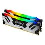 Imagem de Memória Kingston Fury Renegade RGB, 96GB, (2x48GB), 6400MHz, DDR5, CL32, XMP, Prata - KF564C32RSAK2-96