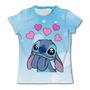 Imagem de Meninas Verão Casual Manga Curta Disney Stitch Camisetas Bonito Dos Desenhos Animados Crianças