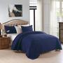 Imagem de Merryhome King Quilt Set, 320GSM, 3-Piece Solid Lightweight Quilt Cover Bedding Set (Royal Blue)