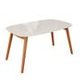 Imagem de Mesa 135cm X 80cm Mdf com Vidro Laqueado Ceci Yescasa