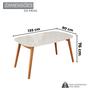 Imagem de Mesa 135cm X 80cm Mdf com Vidro Laqueado Ceci Yescasa