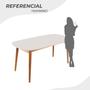 Imagem de Mesa 160x80cm Mdf Laqueado com Vidro Laqueado Ceci Yescasa