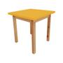 Imagem de Mesa 65x65cm Amarelo Linha Colorê Infantil para Escolas