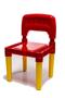 Imagem de Mesa Alfabetizadora Com 2 Cadeiras Plástico Azul/Vermelha