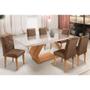 Mesa Alvorada 180 Tp Mdf Vidro canto Reto 6 Cadeiras Rufato Imagem de Mesa Alvorada 180 Tp Mdf Vidro canto Reto 6 Cadeiras Rufato