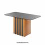 Imagem de Mesa Ancora Candian 1,60 x 0,80 Com Vidro Canto Copo