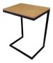 Imagem de Mesa Apoio Lateral Sofá Cama Notebook Aço E Mdf 55x40cm
