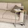 Imagem de Mesa Apoio Lateral Sofá Ou Cama Aço E Madeira Delin Notebook