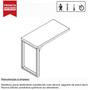 Imagem de Mesa AUXILIAR SIMPLES PÉ QUADRO 0,90m - WORKSTART - MARSALA/PRETO