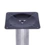 Imagem de Mesa Beta Big em Inox 75 cm (Altura) com Disco Redondo com Tampo em MDP Quadrado 80 cm Cor Branco