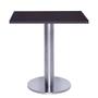 Imagem de Mesa Beta Big em Inox 75 cm (Altura) com Disco Redondo com Tampo em MDP Quadrado 80 cm Cor Preto