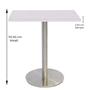 Imagem de Mesa Bistrô Beta 112,50 cm (Altura) com Tampo em MDP Quadrado 60 cm Branco