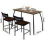 Imagem de Mesa Bistro Com 02 Banquetas Fit Flora Marrom