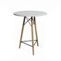Imagem de Mesa Bistrô Eames Eiffel Branca com 3 Banquetas Pretas de Madeira