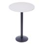 Imagem de Mesa Bistro Luisiana com Tampo Redondo Branco de 60cm Base Ferro Preta - 60571