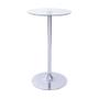 Imagem de Mesa Boxbit Apollo Bistrô Base Cromada Tampo De Vidro
