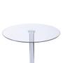 Imagem de Mesa Boxbit Apollo Bistrô Base Cromada Tampo De Vidro