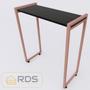 Imagem de Mesa Buffet Balcão Aparador Bella Com Pés Rosé Gold 68x30x76