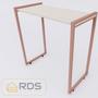 Imagem de Mesa Buffet Balcão Aparador Bella Com Pés Rosé Gold 90x45x90