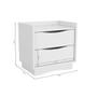 Imagem de Mesa Cabeceira 2 Gavetas M261 Branco - Kappesberg