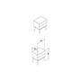 Imagem de Mesa Cabeceira Casal RT 3032 c/ 2 Gavetas Rustico - Movelbento