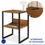 Imagem de Mesa Cabeceira Industrial Carregador Wireless Embutido Design Moderno Tecnologia Sofisticado Decoração  Quarto Contemporâneo, Utilika Distribuidora