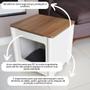 Imagem de Mesa Cabeceira PET MDF Retrô Cubo