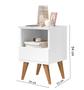 Imagem de Mesa Cabeceira Pix compacta mesinhas com 1 gaveta estilo retrô cama criado para quarto casal solteiro ENVIA SOMENTE 04 UN