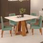 Imagem de Mesa celeste - tampo chanf. curvo mad/vd 1200x900x30 freijo/off white - dj