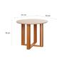 Imagem de Mesa Cimol Flora Redonda c/ Tampo MDF 93cm Nature/Off White