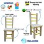 Imagem de Mesa Com 1 Cadeira Infantil De Madeira MDF Maciça Resistente