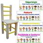 Imagem de Mesa Com 1 Cadeira Infantil De Madeira MDF Maciça Resistente