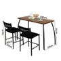 Imagem de Mesa Com 2 Cadeiras Preto Fit Flora Aço Nobre