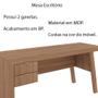 Imagem de Mesa com 2 Gavetas para Escritório Home Office ME4122 MDP Amendoa G69 - Gran Belo