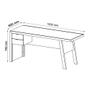 Imagem de Mesa com 2 Gavetas para Escritório Home Office ME4122 MDP Amendoa G69 - Gran Belo