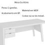 Imagem de Mesa com 2 Gavetas para Escritório Home Office ME4122 MDP Branco G69 - Gran Belo