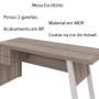 Imagem de Mesa com 2 Gavetas para Escritório Home Office ME4122 MDP Carvalho/Fendi G69 - Gran Belo