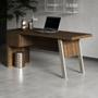 Imagem de Mesa com 2 Gavetas para Escritório Home Office ME4122 MDP Nogal/Fendi G69 - Gran Belo