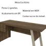 Imagem de Mesa com 2 Gavetas para Escritório Home Office ME4122 MDP Nogal/Fendi G69 - Gran Belo