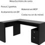 Imagem de Mesa com 2 Gavetas para Escritório Home Office ME4129 MDP Preto G69 - Gran Belo