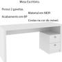 Imagem de Mesa com 2 Gavetas para Escritório Home Office ME4130 MDP Branco G69 - Gran Belo